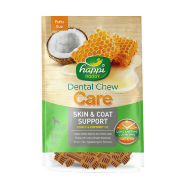 Happi Doggy Dental Chew Care-Skin & Coat Support-2.5